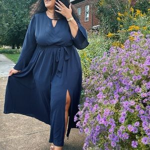 Beautiful navy blue dress new with tags. Perfect for wedding season.